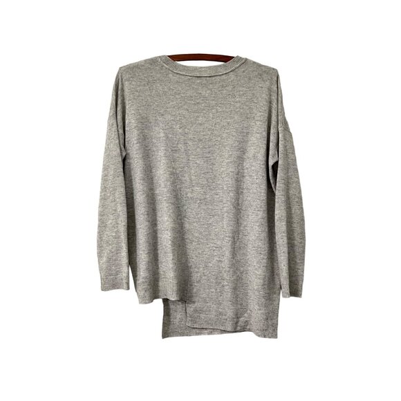 Acrobat Womens Gray Wool Cashmere Front Asymmetric Split Sweater Size Small - Picture 5 of 6